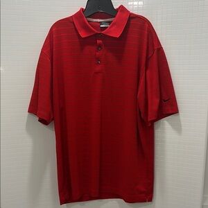 Nike Golf Men's XL Red and Black Polo Shirt